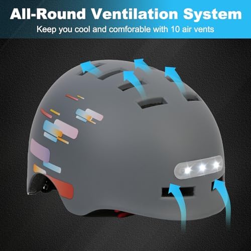 SelfLove Fahrradhelm mit LED-Scheinwerfer und Rücklicht - Sicherer, leichter Helm für Radfahrer*innen im Alltag