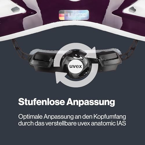 uvex i-vo 3D Helm - Leichter Allround-Schutz für Damen & Herren - individuelle Größenanpassung und LED-Erweiterung