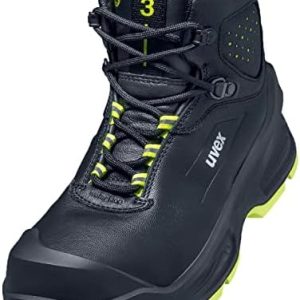 Uvex 3 Schnürstiefel S3 SRC ESD - Wasserabweisende Leder Sicherheitsschuhe für den robusten Arbeitseinsatz - Weite 11