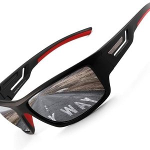PUKCLAR Polarisierte Sport Sonnenbrille für Männer und Frauen – Ideal zum Fahren, Radfahren und Laufen, TR90 Rahmen