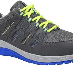 ELTEN Maddox Grey-Blue Sicherheitsschuhe S1PS für Damen und Herren - Leichte, sportliche Textil-Stahlkappenschuhe für de