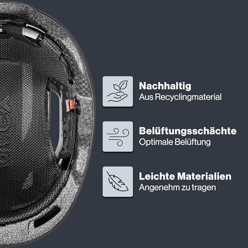 uvex urban planet - Robuster City-Helm für Damen und Herren - aus Recyclingmaterial mit optimaler Belüftung für städtisc