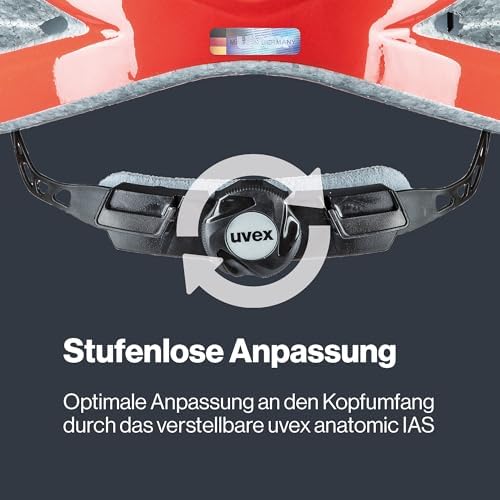 uvex i-vo 3D Helm - Leichter Allround-Schutz für Damen & Herren - individuelle Größenanpassung und LED-Erweiterung